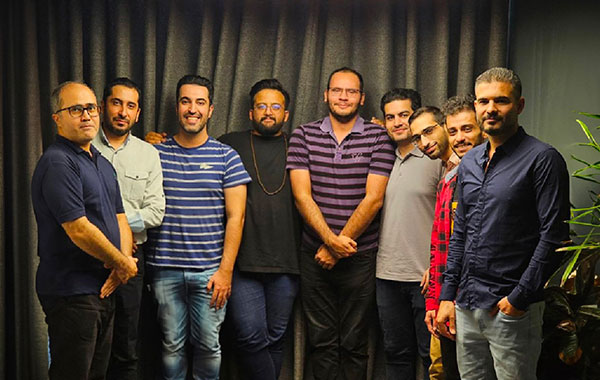 Development team during a project milestone